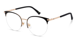 Shop EYE'M Half Rim Cat Eye Eyeglasses in Black online.