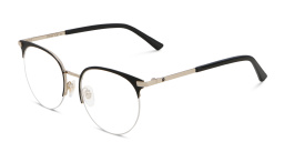 EYE'M Half Rim Cat Eye Eyeglasses in Black – Product Photo 2