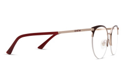 Shop EYE'M Half Rim Cat Eye Eyeglasses in Red online.