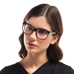 EYE'M Square Eyeglasses in Black – Product Photo 6
