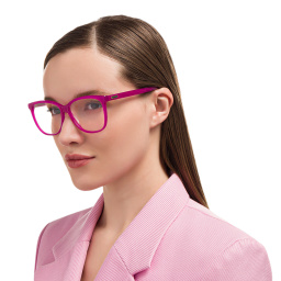 EYE'M Square Eyeglasses in Purple – Product Photo 6