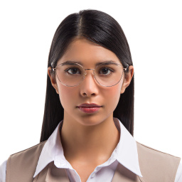 نظارة طبية بإطار كات آي واسع من EYE'M بلون ذهبي وردي - صورة المنتج 5