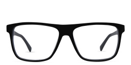 EYE'M Square Eyeglasses in Matte Black – Product Photo 1