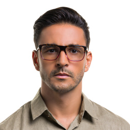EYE'M Square Eyeglasses in Gradient Havana – Product Photo 5