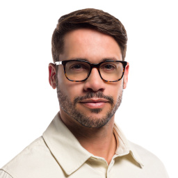 Shop EYE'M Square Eyeglasses in Havana online.