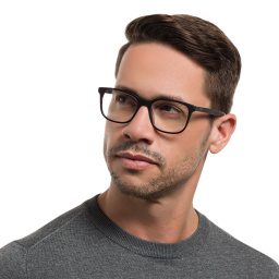 Shop EYE'M Square Eyeglasses in Dark Havana online.