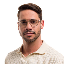 EYE'M Round Eyeglasses in Black – Product Photo 6