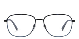EYE'M Wide Square Eyeglasses in Blue – Product Photo 1