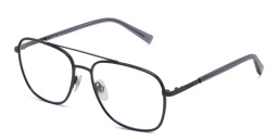 EYE'M Wide Square Eyeglasses in Gunmetal – Product Photo 2