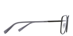 EYE'M Wide Square Eyeglasses in Gunmetal – Product Photo 3