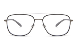 EYE'M Wide Square Eyeglasses in Silver – Product Photo 1
