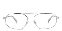 EYE'M Irregular Eyeglasses in Silver – Product Photo 1