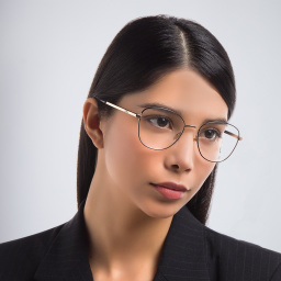 EYE'M Round Eyeglasses in Black – Product Photo 6