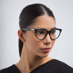 EYE'M Cat Eye Eyeglasses in Black – Product Photo 6