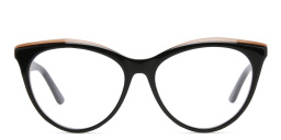 EYE'M Cat-Eye Eyeglasses in Double Layer Black – Product Photo 1