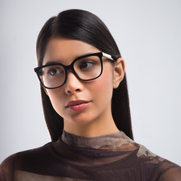 EYE'M Square Eyeglasses in Black – Product Photo 6