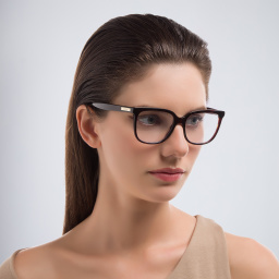EYE'M Square Eyeglasses in Havana – Product Photo 6