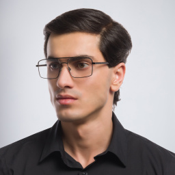 EYE'M Octagon Junior Unisex Aviator Eyeglasses in Gunmetal – Product Photo 6