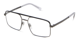 EYE'M Octagon Junior Unisex Aviator Eyeglasses in Gunmetal – Product Photo 2