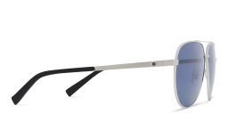 EYE'M Aviator Sunglasses in Silver – Product Photo 3