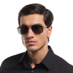 EYE'M Square Sunglasses in Silver – Product Photo 5