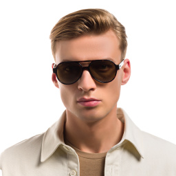 EYE'M Aviator Sunglasses in Havana – Product Photo 5