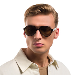 EYE'M Aviator Sunglasses in Havana – Product Photo 6