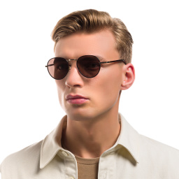 EYE'M Round Sunglasses in Havana – Product Photo 6