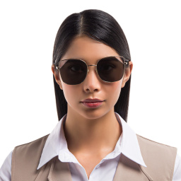 EYE'M Cat Eye Sunglasses in Gold – Product Photo 5