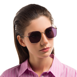 EYE'M Cat Eye Sunglasses in Gold – Product Photo 6