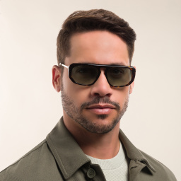 EYE'M Irregular Sunglasses in Havana – Product Photo 6