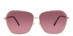 EYE'M Wide Cat Eye Sunglasses in Rose Gold – Product Photo 1