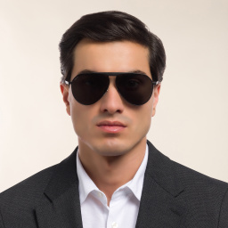 تسوق نظارة شمسية أفياتور EYE'M بلون أسود أونلاين.