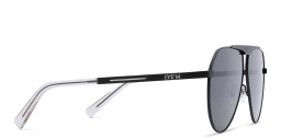 Shop EYE'M Aviator Sunglasses in Black online.
