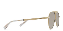 EYE'M Aviator Sunglasses in Matte Gold – Product Photo 3