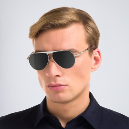 Shop EYE'M Aviator Sunglasses in Silver online.