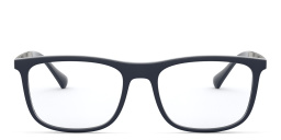 Emporio Armani Rectangle Eyeglasses in Blue – Product Photo 1