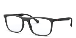 Emporio Armani Rectangle Eyeglasses in Shiny Black – Product Photo 2