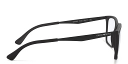 Shop Emporio Armani Wide Rectangle Eyeglasses in Matte Black online.