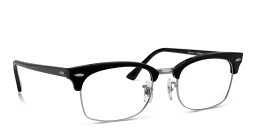 Shop Ray-Ban Rectangle Eyeglasses in Black online.