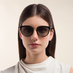 Shop BURBERRY Panthos Sunglasses in Black online.