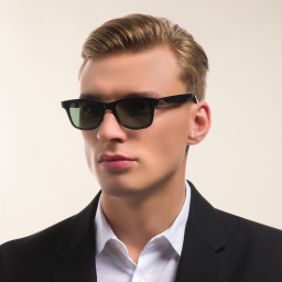 Ray-Ban Square Sunglasses in Black – Product Photo 6
