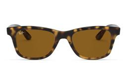 نظارة شمسية بإطار مربع من راي بان بلون هافان فاتح - صورة المنتج 1