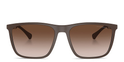 Emporio Armani Rectangle Sunglasses in Brown – Product Photo 1