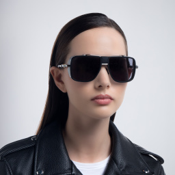 BALMAIN O.R. Unisex Aviator Sunglasses in Silver – Product Photo 5