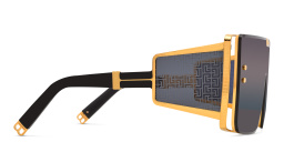 BALMAIN Wonder Boy Unisex Wide Rectangle Sunglasses in Gold – Product Photo 3