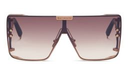 نظارة شمسية "وندور بوي" بإطار مستطيل واسع للجنسين من بالمان بلون ذهبي وردي - صورة المنتج 1