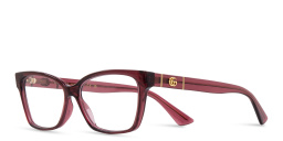 Shop GUCCI Wide Cat-Eye Eyeglasses in Red online.