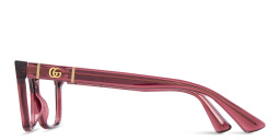 Shop GUCCI Wide Cat-Eye Eyeglasses in Red online.