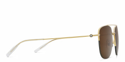 MONTBLANC Square Sunglasses in Gold – Product Photo 3